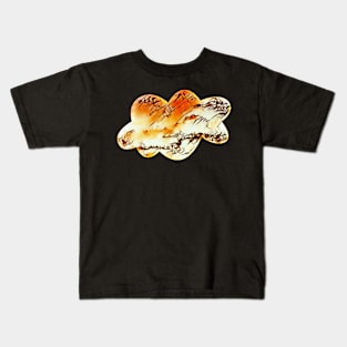 Cloud shape in orange and cream Kids T-Shirt